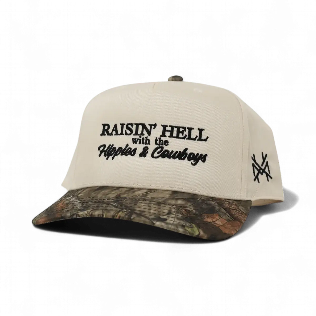 Raising Hell with the Hippies and Cowboys Snapback Hat